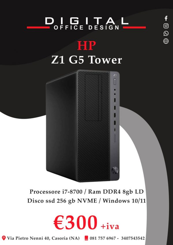 HP Z1 G5 TOWER- COMPUTER FISSI